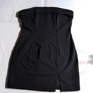 Shein Elegant Black Strapless Dress Size Small